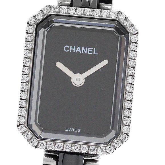 CHANEL Premiere H2163 Diamond Bezel black Dial Quartz Ladies Watch_885967 - Picture 1 of 6